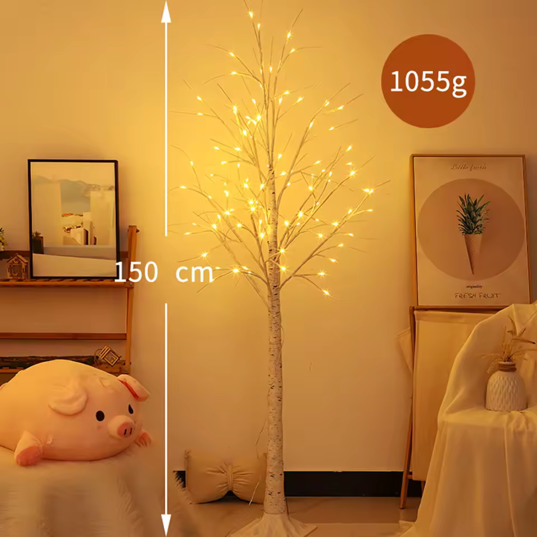 Árvore de Bétula LED Brilhante - Toque Mágico para sua Decoração e Eventos