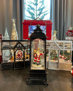 Lanterna Natalina com Neve e Luz - Design Retrô