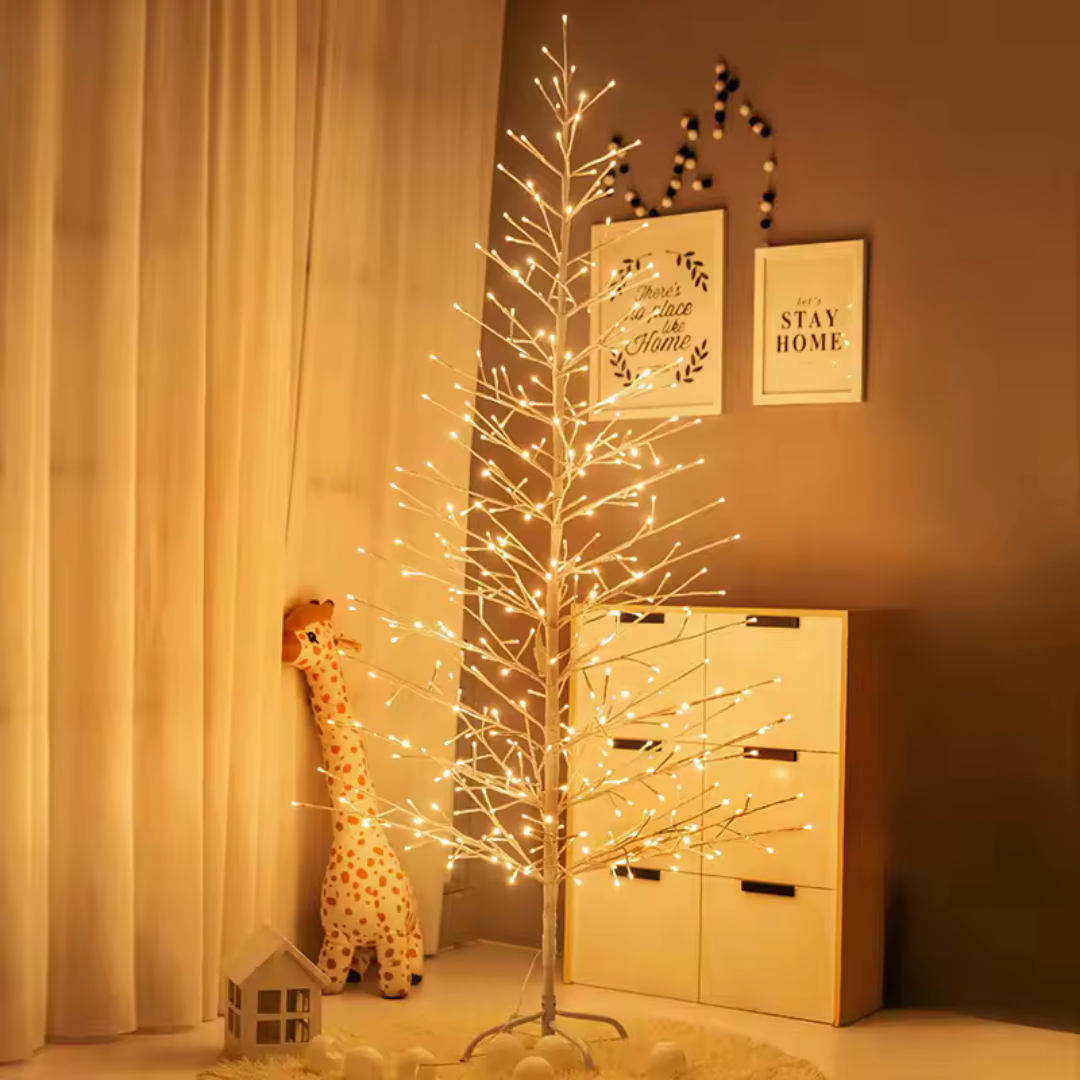 Árvore de Natal Encantadora com LEDs Warm – A Adição Ideal para Seu Natal Mágico