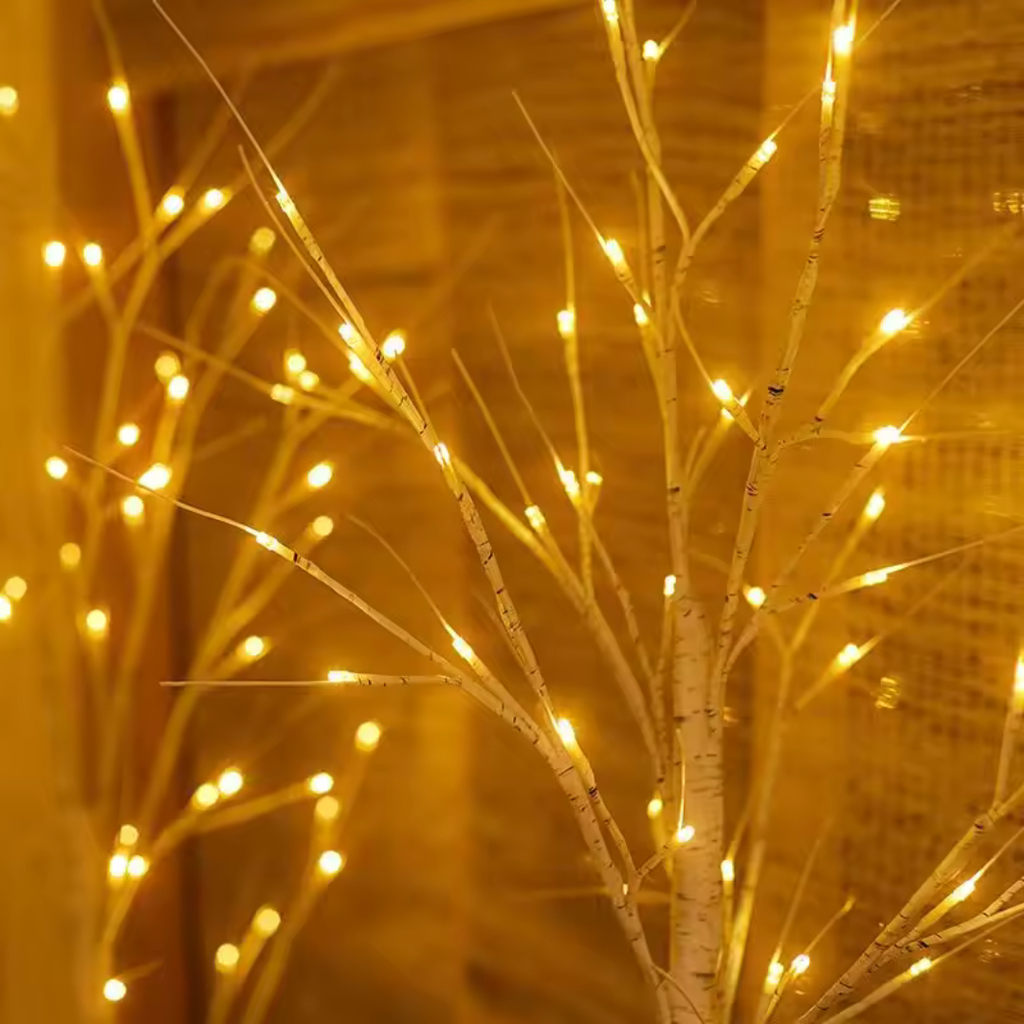 Árvore de Bétula LED Brilhante - Toque Mágico para sua Decoração e Eventos