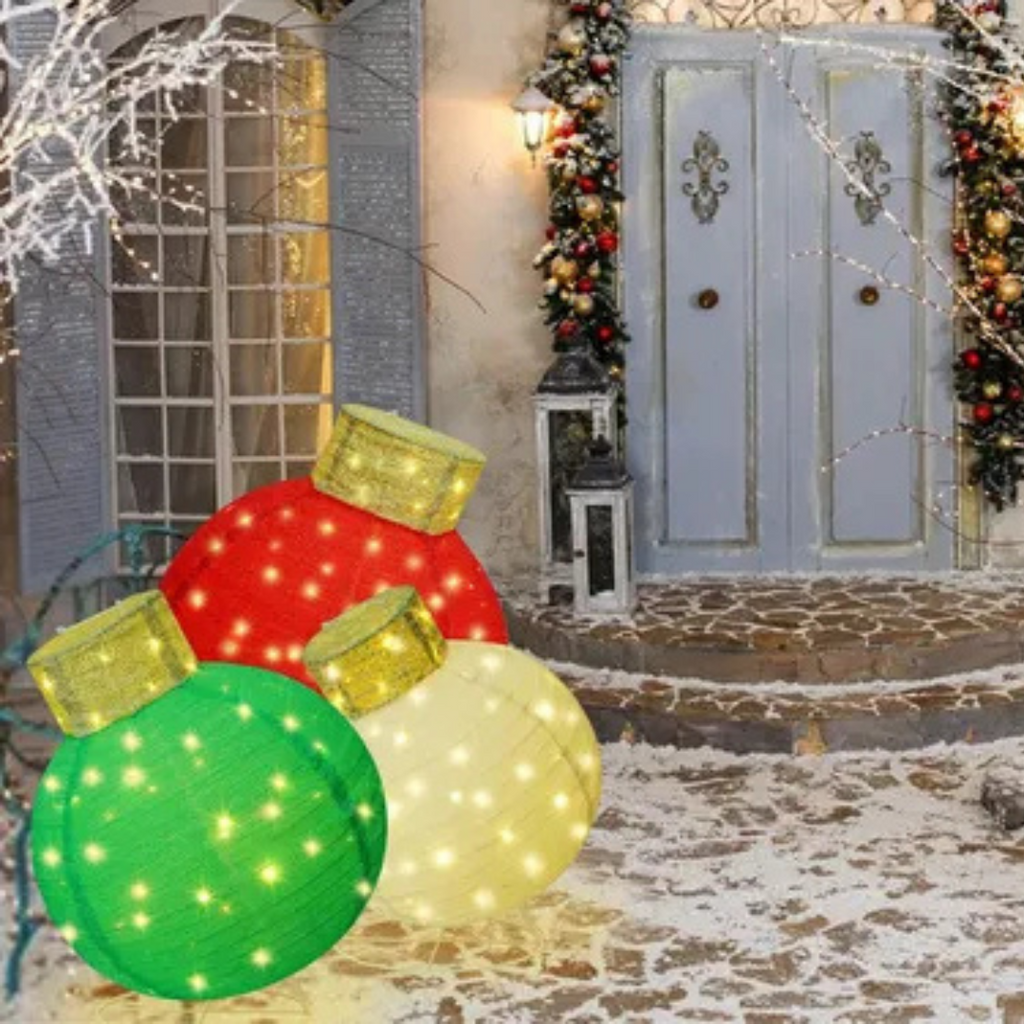 Esfera Enfeites de Natal para áreas externas e internas - 180 luzes LED - 8 funções de iluminação