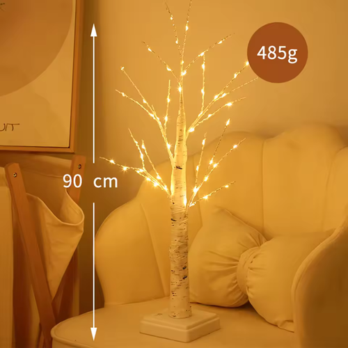 Árvore de Bétula LED Brilhante - Toque Mágico para sua Decoração e Eventos
