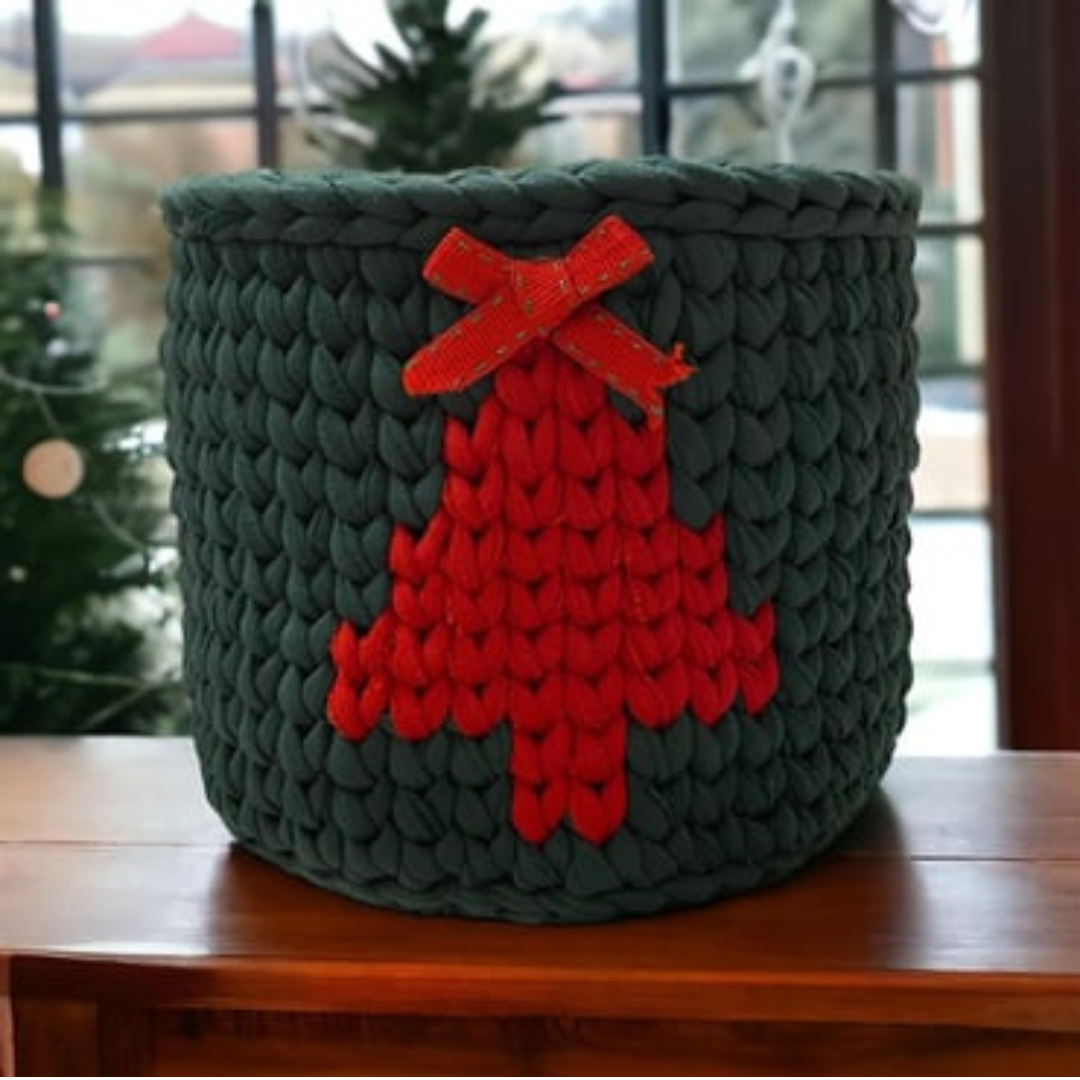 Porta Panetone de Crochê Artesanal - Decoração e Presente de Natal