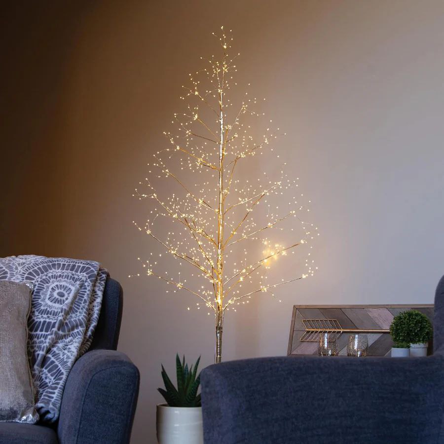 Quarteto Encantador de Bétulas - Luminárias Decorativas de LED (Estilo Realista) BIVOLT